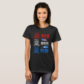 T-shirt Red White Blue Three Cute Chow Chow 4th July Ameri (Devant entier)