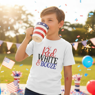 T-shirt Red White Booze 4 juillet pour enfants