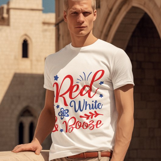 T-shirt Red White & Booze Tee