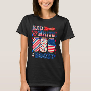 T-shirt Red White & Bozy 4 juillet Fête Us Drapeau Drinki