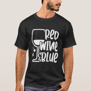 T-shirt Red Wine and Blue 4 juillet Party Juillet 4 Dri