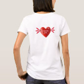 T-shirt Red Winging Heart Meilleur Match & Forever Love (Dos)