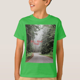 T-shirt Red Wood Forest Kids Léger vert à manches courtes