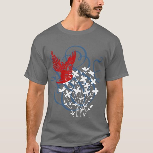 T-shirt Redbird et Bluets (foncés) (Devant)