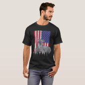 T-shirt Redbone Coonhound Chien patriotique USA Pride Amer (Devant entier)