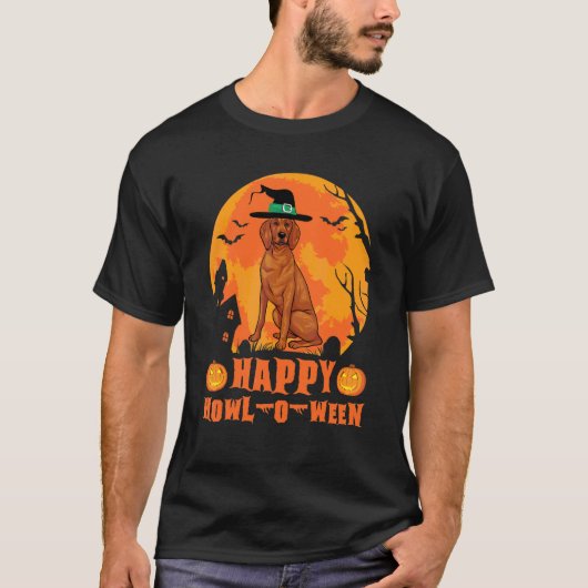 T-shirt Redbone Coonhound Halloween (Devant)