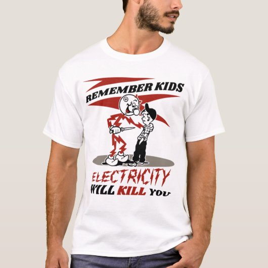 T-shirt Reddy's Kilowatts, l'électricité vous tuera (Devant)