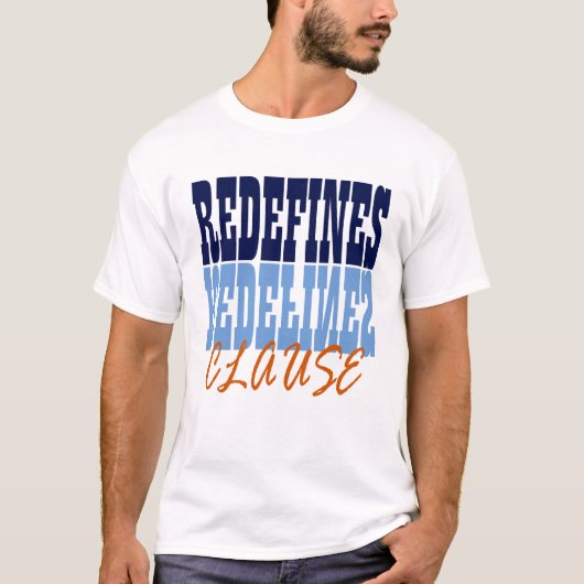 T-shirt Redéfinit la clause dans la programmation Cobol (Devant)