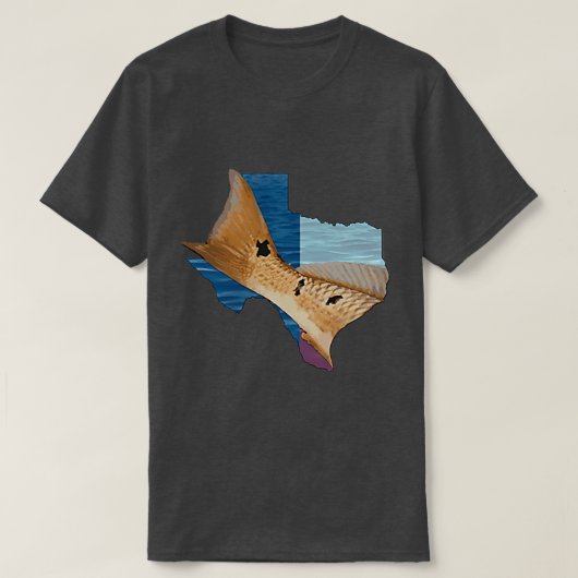 T-shirt Redfish Teas Flag Pêche 1514 (Design devant)