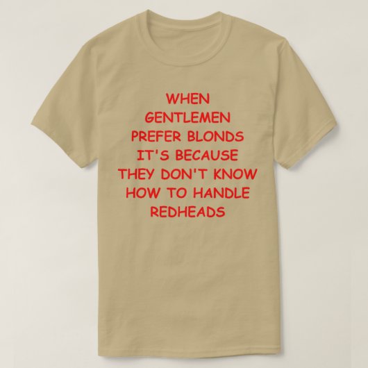 T-shirt Redhead Joke 2 (Design devant)