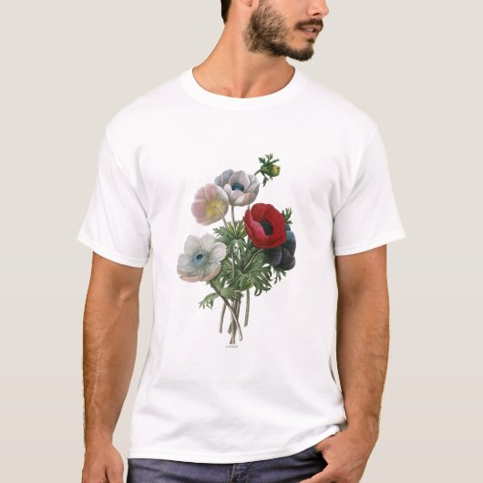 T-shirt Redoute : Anémone, 1833 (Devant)
