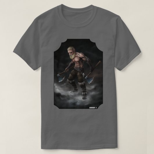 T-shirt Redressement du jeu de rôles Viking Ax (Design devant)