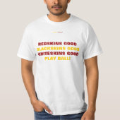 T-SHIRT REDSKINS, BLACKSKINS WHITESKIS, (Devant)
