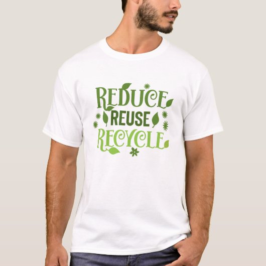 T-shirt Réduire la réutilisation du recyclage (Devant)
