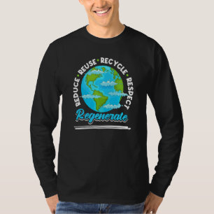 T-shirt Réduire Réutiliser Recycler Respecter Régénérer Or