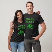 T-shirt Réduire Réutiliser Recycler Vélo Vert Herbe -Terre (Unisexe)