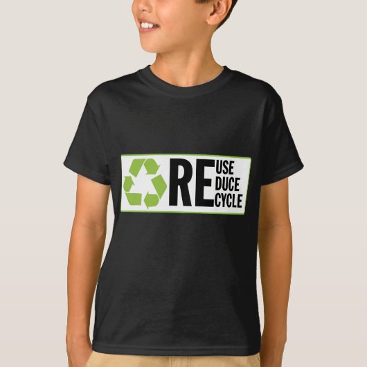 T-shirt Réduisez la réutilisation réutilisent (Devant)