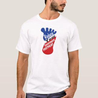T-shirt Réduisez votre empreinte de pas de gouvernement