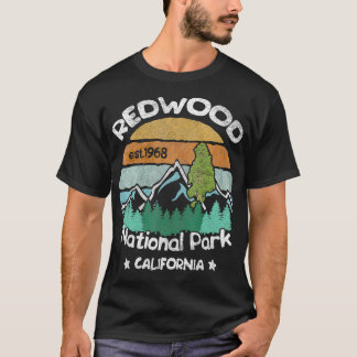 T-shirt Redwood California US National Park Camping Randon
