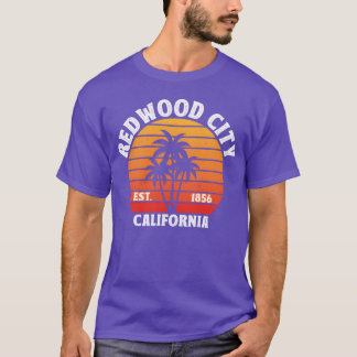 T-shirt Redwood City Californie Ca Vintage en détresse fri