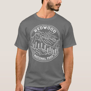 T-shirt Redwood National Park Californie Monoline