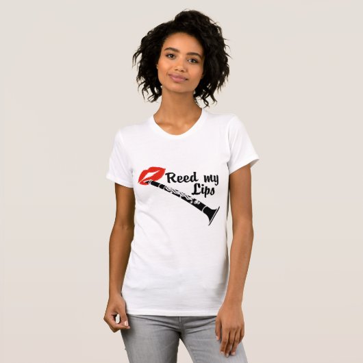 T-shirt Reed My Lips Clarinet (Devant entier)