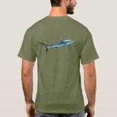 T-shirt Reefshark - Conception abstraite - Découpe d'une p (Dos)