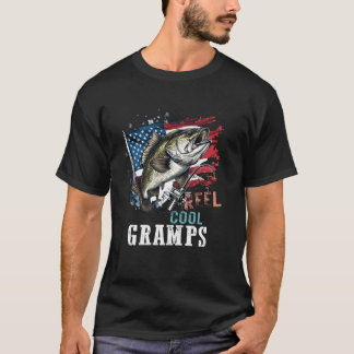T-shirt Reel Cool Gramps Camouflage Drapeau américain Père