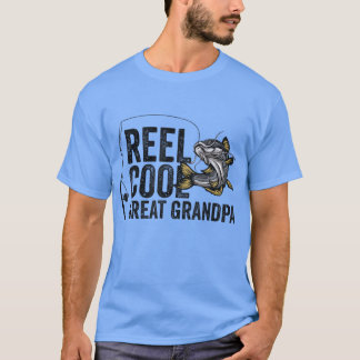 T-shirt Reel Cool Grand Grand Grand-Papier Pêcheur pêcheur