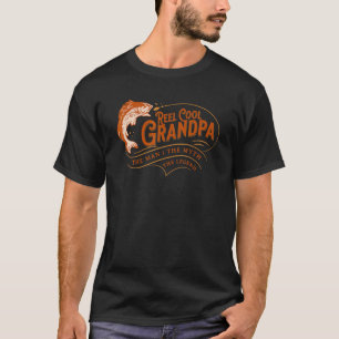 T-shirt Reel Cool Grand-père Homme Le Mythe La Légende Gra
