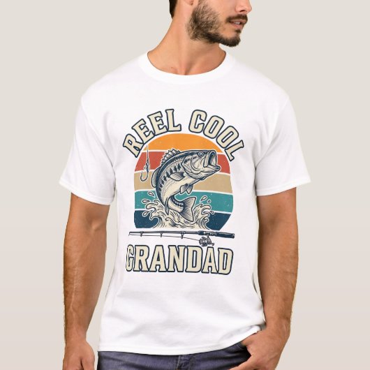 T-shirt Reel Cool Grandad Fishing Vintage Sunset Shirt_1 (Devant)