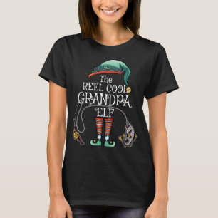 T-shirt Reel Cool Grandpa Elf Matching Family Fishing