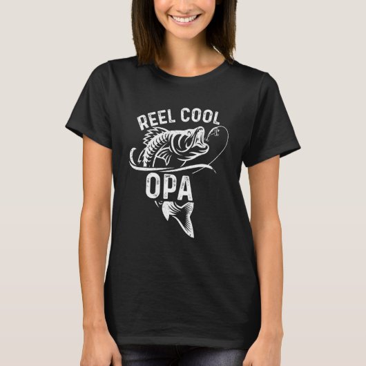 T-shirt Reel Cool OPA Fisherman Father s Day  Fishing (Devant)