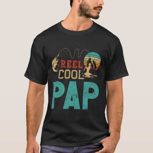 T-shirt Reel Cool Pap Fishing Father’s Day Gift For Fisher (Devant)