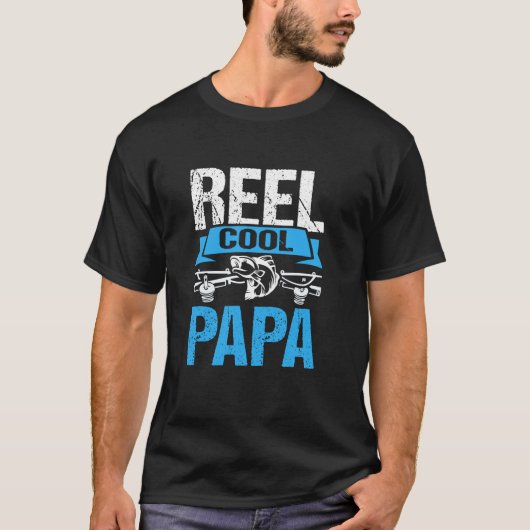 T-shirt Reel Cool Papa Cadeaux De Fille Funny Fishing G (Devant)