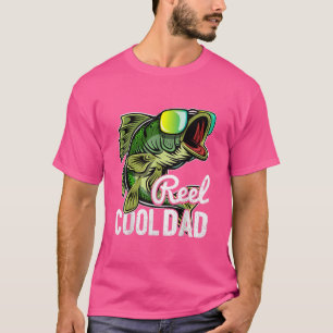 T-shirt Reel Cool Papa Pêcher Lunettes de soleil Drôle Fêt