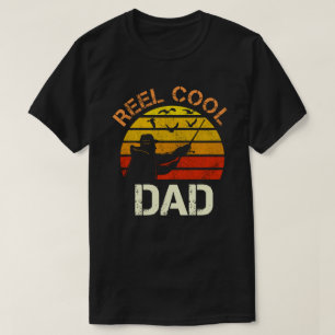 T-shirt Reel Cool Papa Pêcheur Cadeau Pour Pères