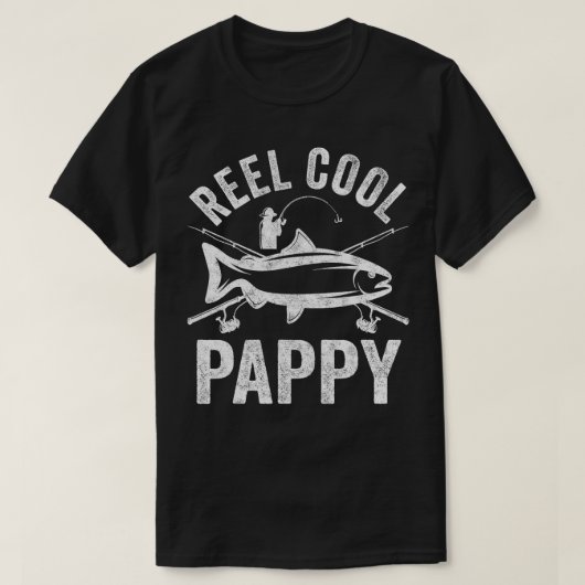 T-shirt Reel Cool Pappy Fisherman Fête des pères de Noël (Design devant)