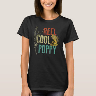 T-shirt Reel Cool Poppy Pêche grand-père Fête des pères Fi