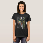T-shirt Reel Cool Uncle Camouflage American Flag Funny Dad (Devant entier)