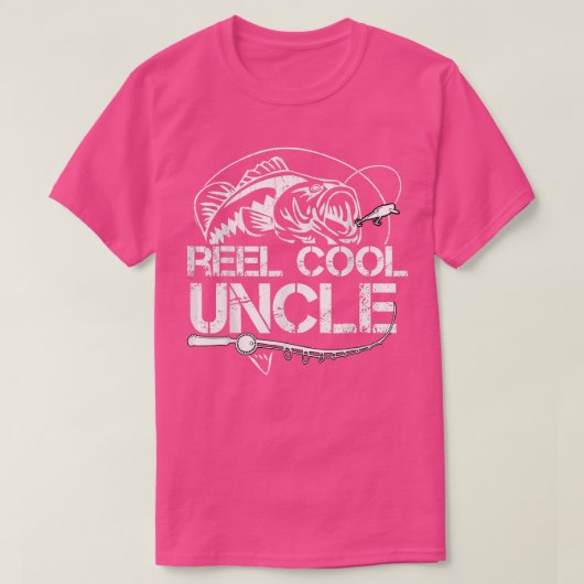 T-shirt Reel Cool Uncle Fishing (Design devant)