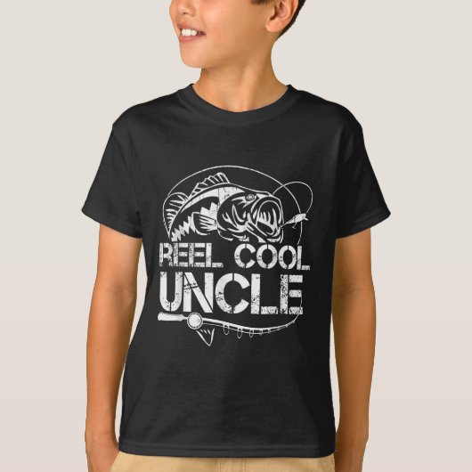 T-shirt Reel Cool Uncle Fishing Daddy Fathers Day Dad For  (Devant)