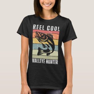 T-shirt Reel Cool Walleye Hunter Retro Walleye Fishing