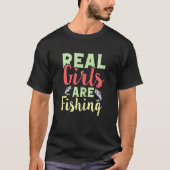 T-shirt Reel Girls Are Fishing, Fishwoman, Funny Fly Fis (Devant)