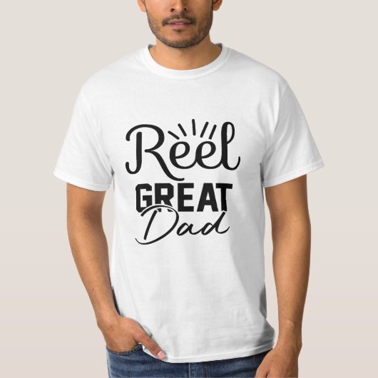 T-shirt Reel Great Dad, cadeau pour la Fête des pères (Devant)