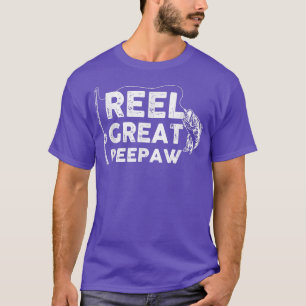 T-shirt Reel Great Peepaw Fishing Daddy ou Fisherman Grand
