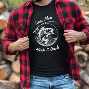 T-shirt Reel Men Fish & Cook Funny Cuisine Cuisine
