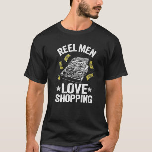 T-shirt Reel Men Love Shopping Fisherman Tackbox Bass F