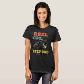 T-shirt Reel poisson Cool Pas papa Basse Pêche Stepdad Fis (Devant entier)
