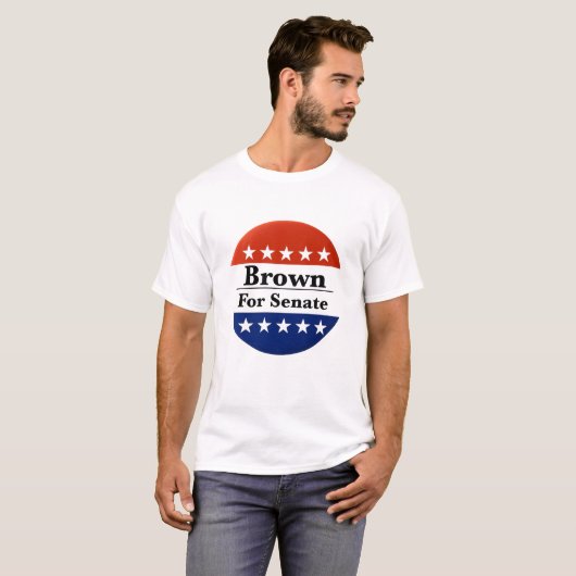 T-shirt Réélire Sherrod Brown au Sénat américain 2024 (Devant entier)